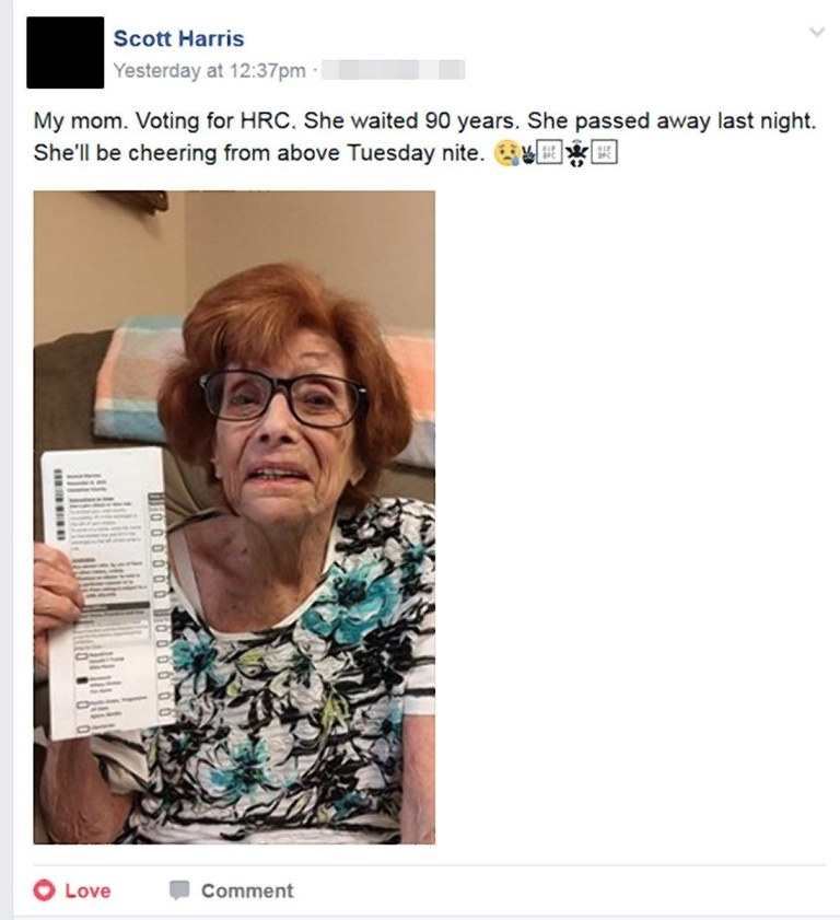 90-year-old voter