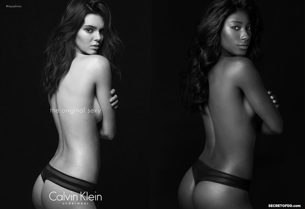 Alongside the above side-by-side shot showing Howard recreate Kendall Jenner’s Calvin Klein ad