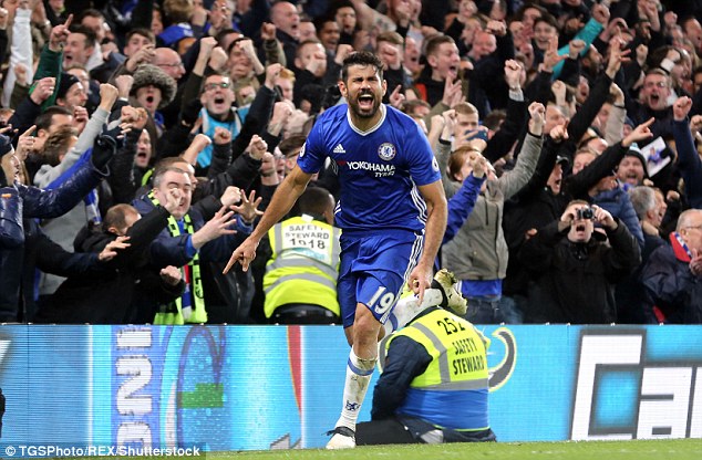 Diego Costa scores five minutes to stoppage time.