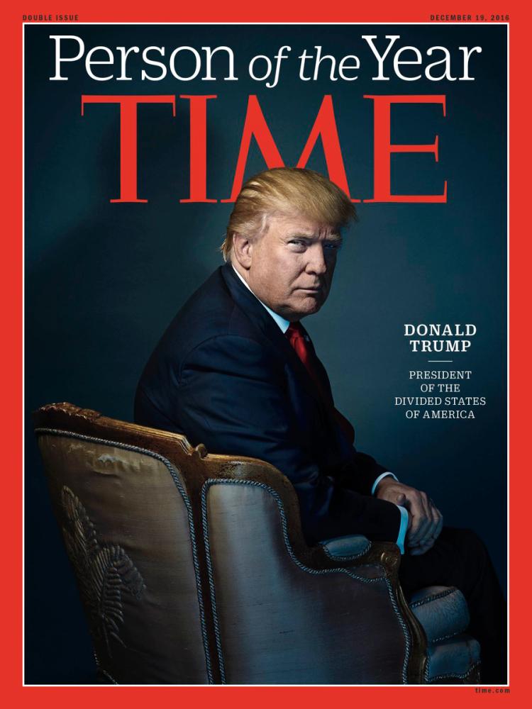 President-elect Donald Trump photographed at his penthouse on the 66th floor of Trump Tower in New York City on November 28, 2016. Credit: Time
