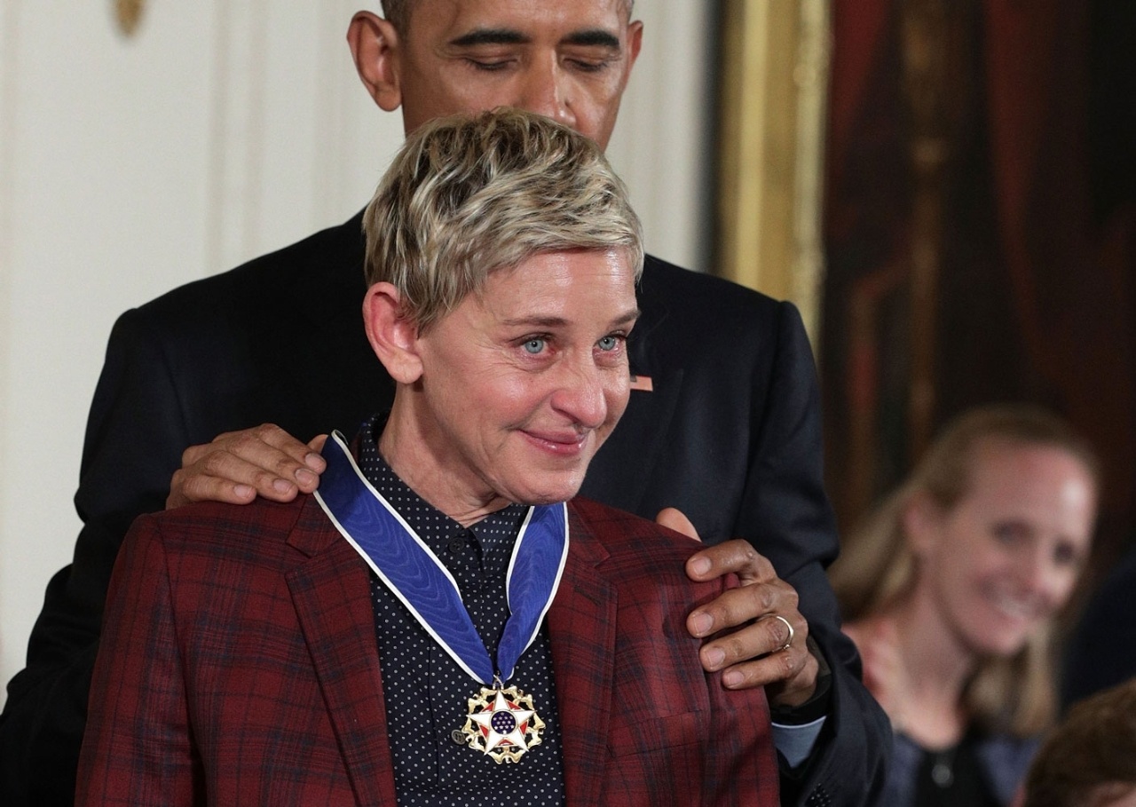 Ellen all teared up while receiving