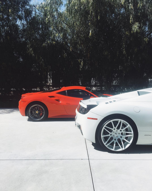 Her Ferrari is also a present from boyfriend Tyga.