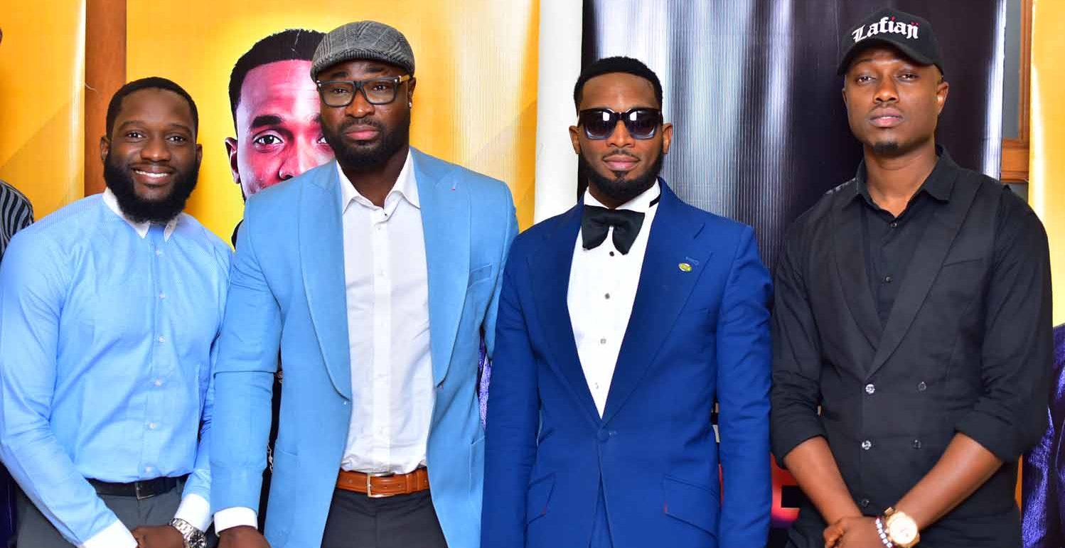 L-R DJ Obi, Harrysong, D'banj and Vector