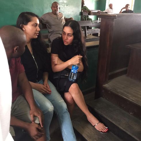 The Matharoo sisters appearing in a Lagos court.