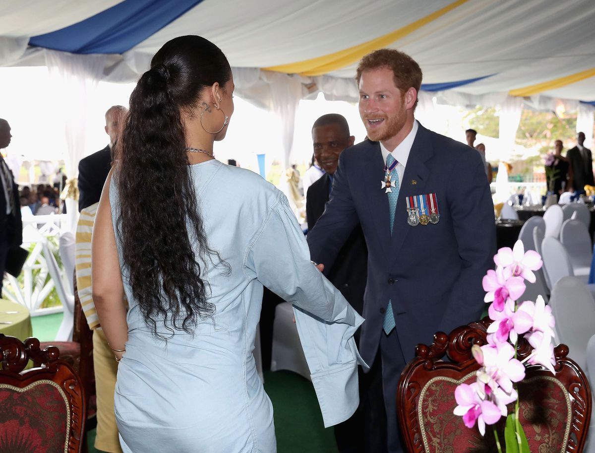 Prince Harry first met Rihanna as he attends a Toast of the country's 50th anniversary of independence, during his tour of the Caribbean.