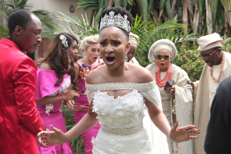 Adesua Etomi, Frank Donga, Sola Sobowale and Ali Baba in The Wedding Party.
