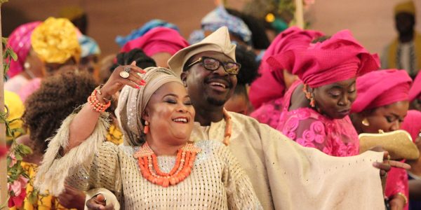Sola Sobowale and Ali Baba in 'The Wedding Party'