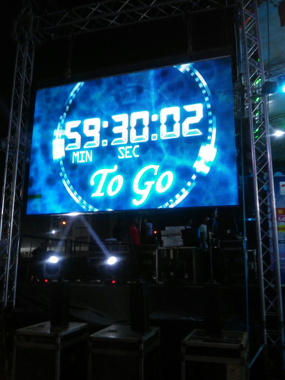 Countdown clock at One Lagos Fiesta Bar Beach