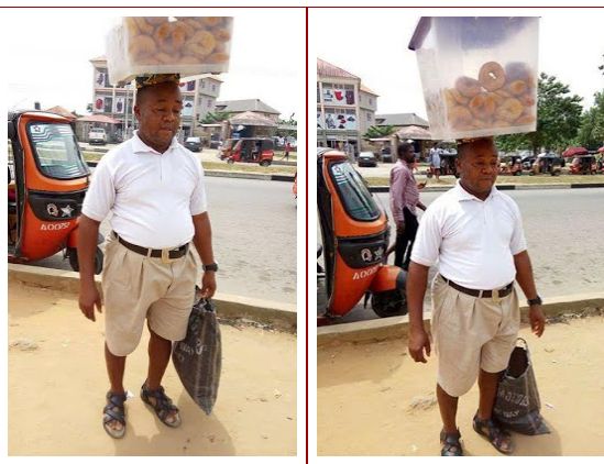 The neatly dressed hawker spotted by Inibehe Effiong