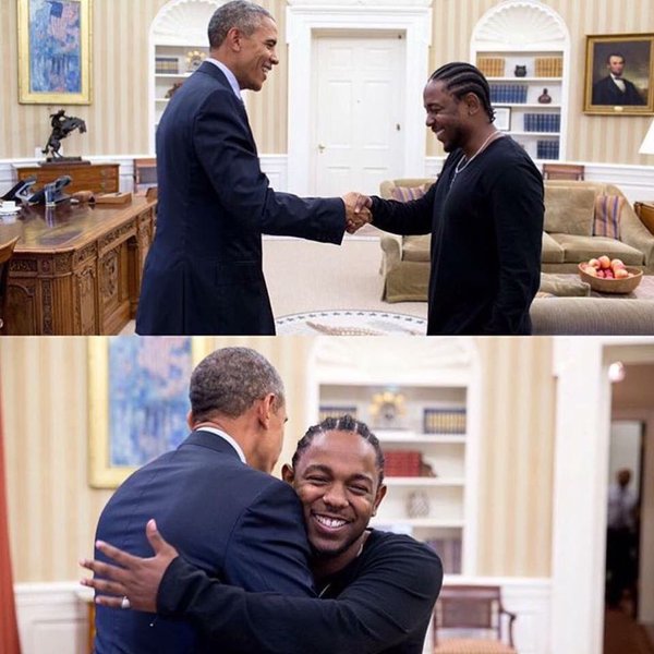 Obama and Kendrick Lamar 1