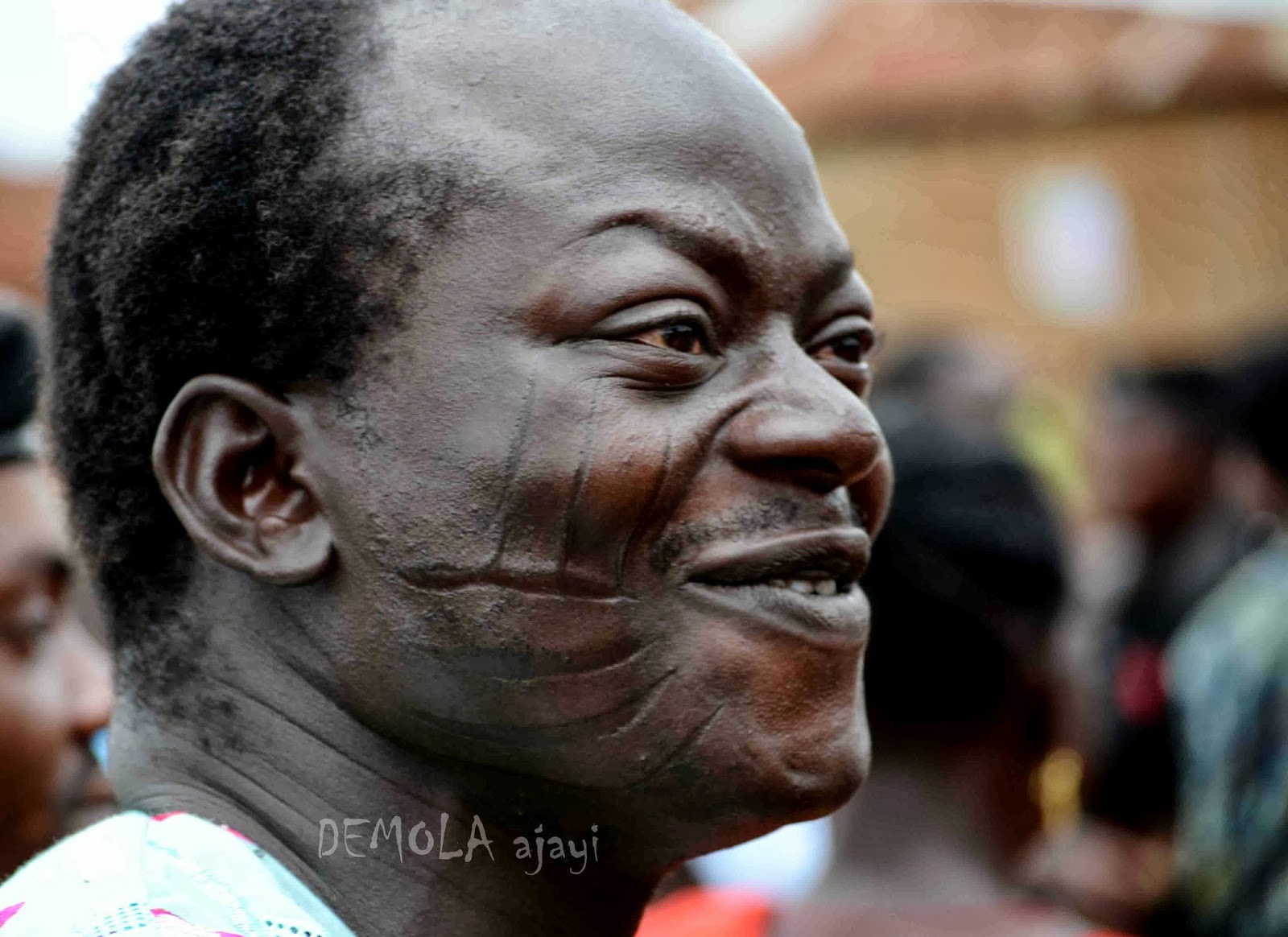 Man with tribal marks