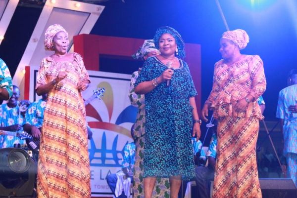 Salawa Abeni performing at the Agege venue.
