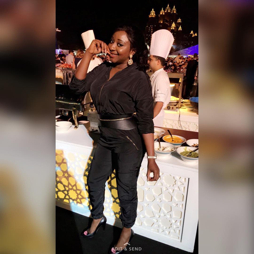 At a restaurant in Dubai