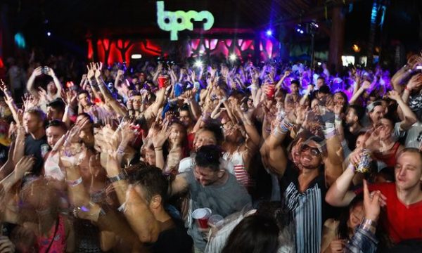 People at a music festival