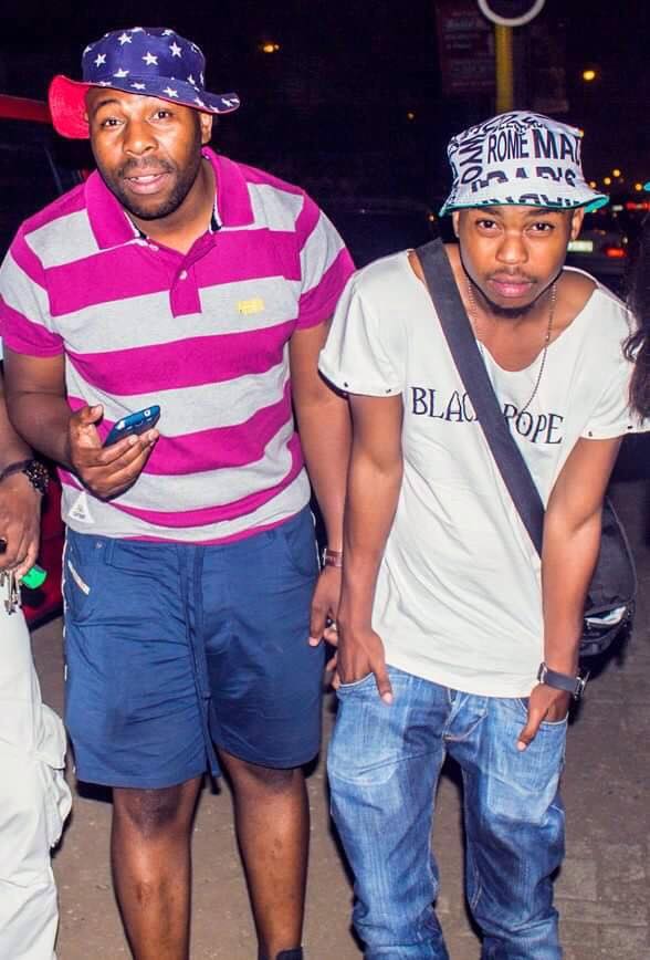 Cubique (R) with his friend who died in a catr accident on January 14, 2017. Credit: Facebook