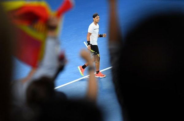 Rafael Nadal is through to the final of the first Grand Slam of 2017