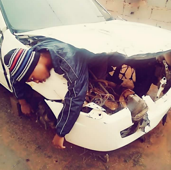 This guy had to pose in a wrecked just to get a picture that matches the tag