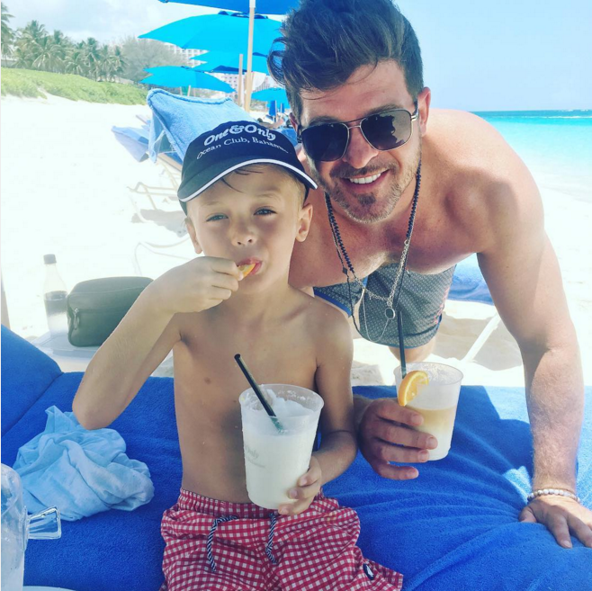 Robin Thicke with 6-year-old son, Julian.