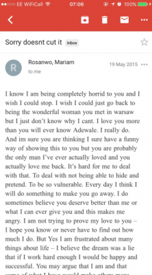 Conversation between the victim and his wife
