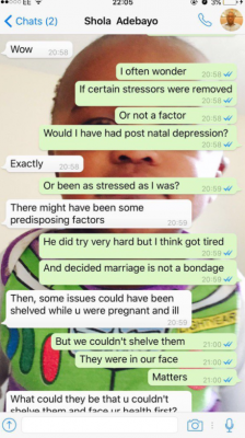 Conversation between the wife and a friend (2)