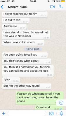 Conversation between his wife and a friend