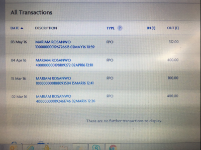 Evidence of child support he paid to his wife