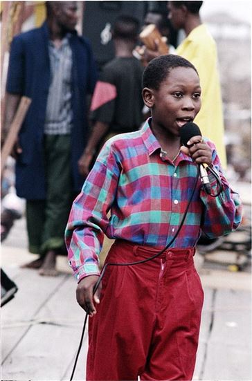 Seun Kuti doing his thing at age 12