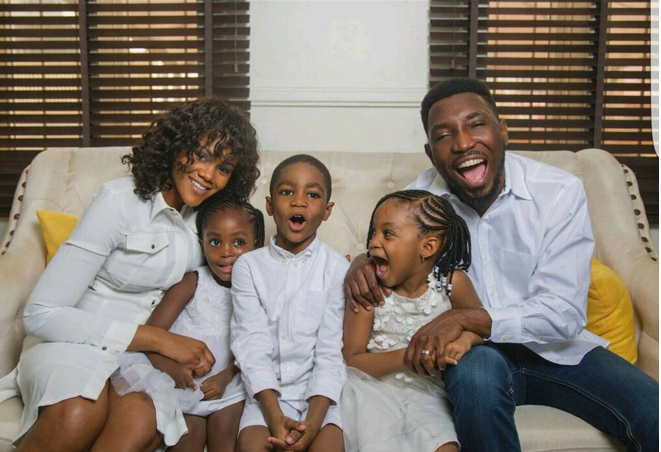Timi Dakolo and family. Photos: Instagram