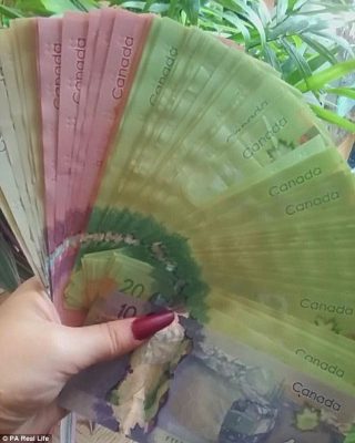 Winnie flaunts a wad of cash