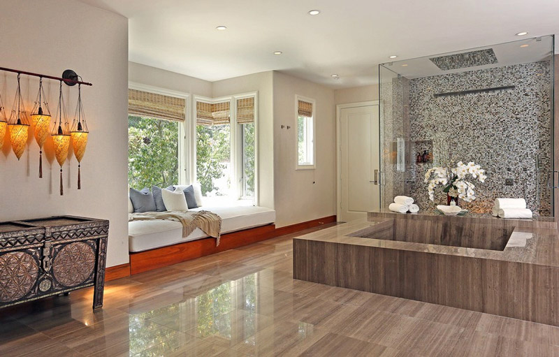 There's also a spa-like bathroom in the house.