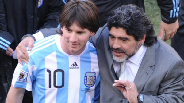 lionel messi and diego maradona