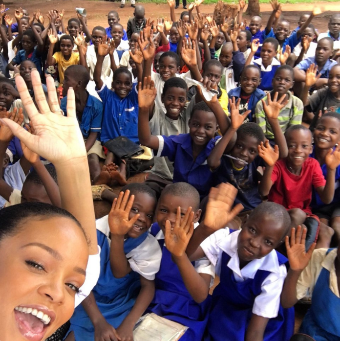 Rihanna is the Global Ambassador for Education and she is working with students in Malawi to further the #CLF mission.