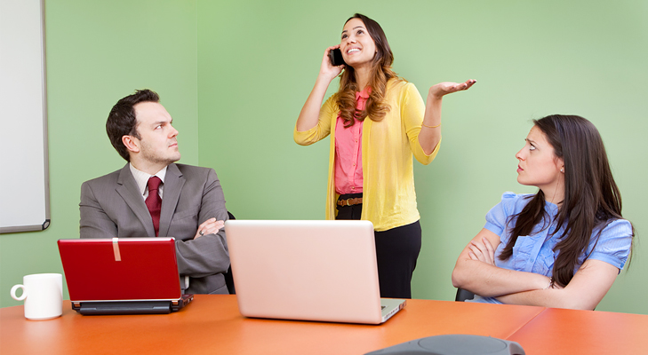 cell phone in meeting