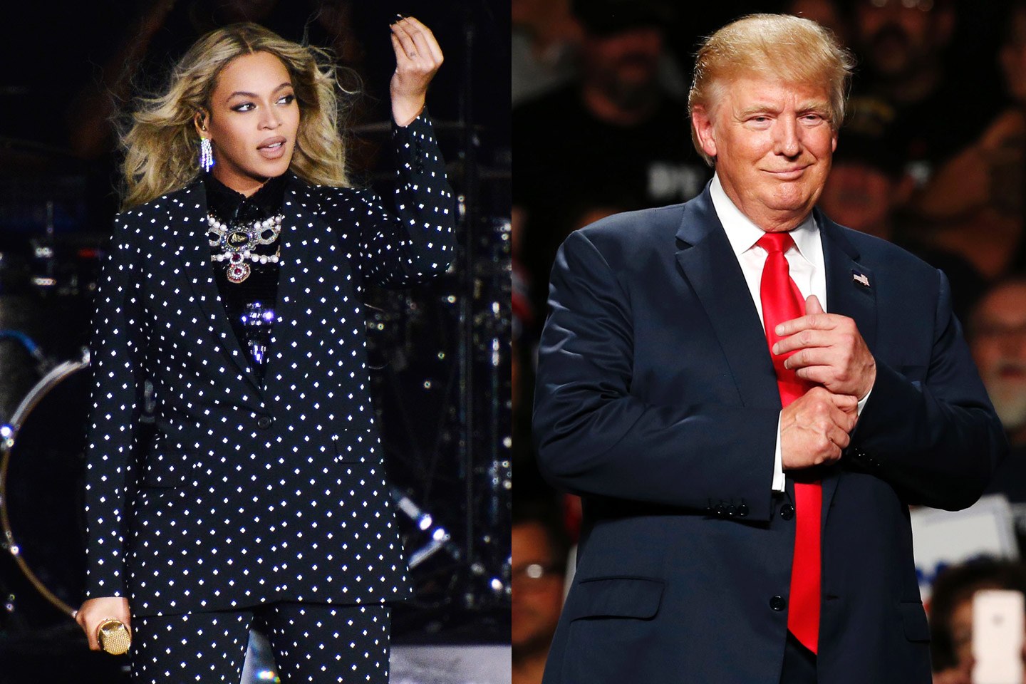 He's fund of bashing Beyonce as well.