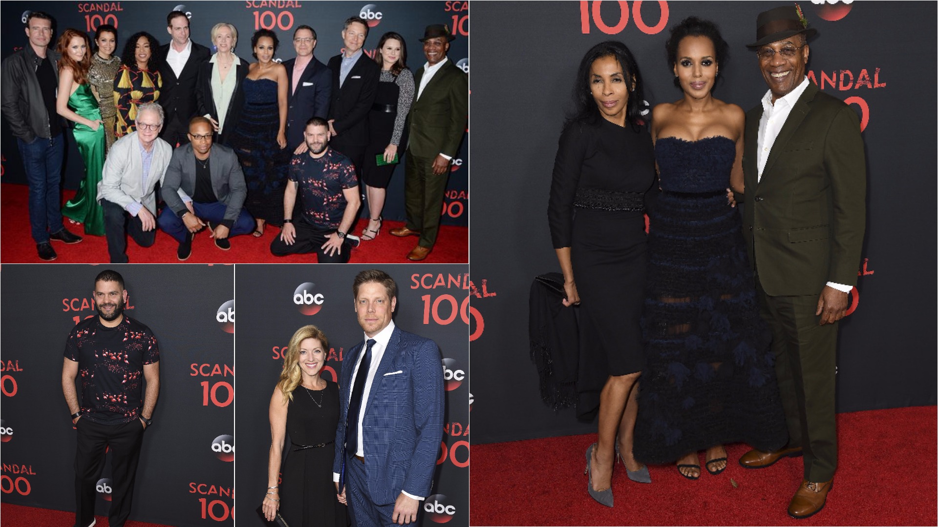 See how Kerry Washington and the cast of ‘Scandal’ celebrated the 100th