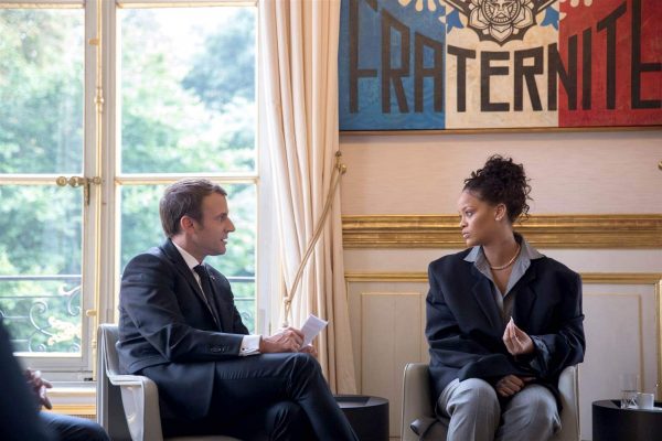 emmanuel macron and rihanna