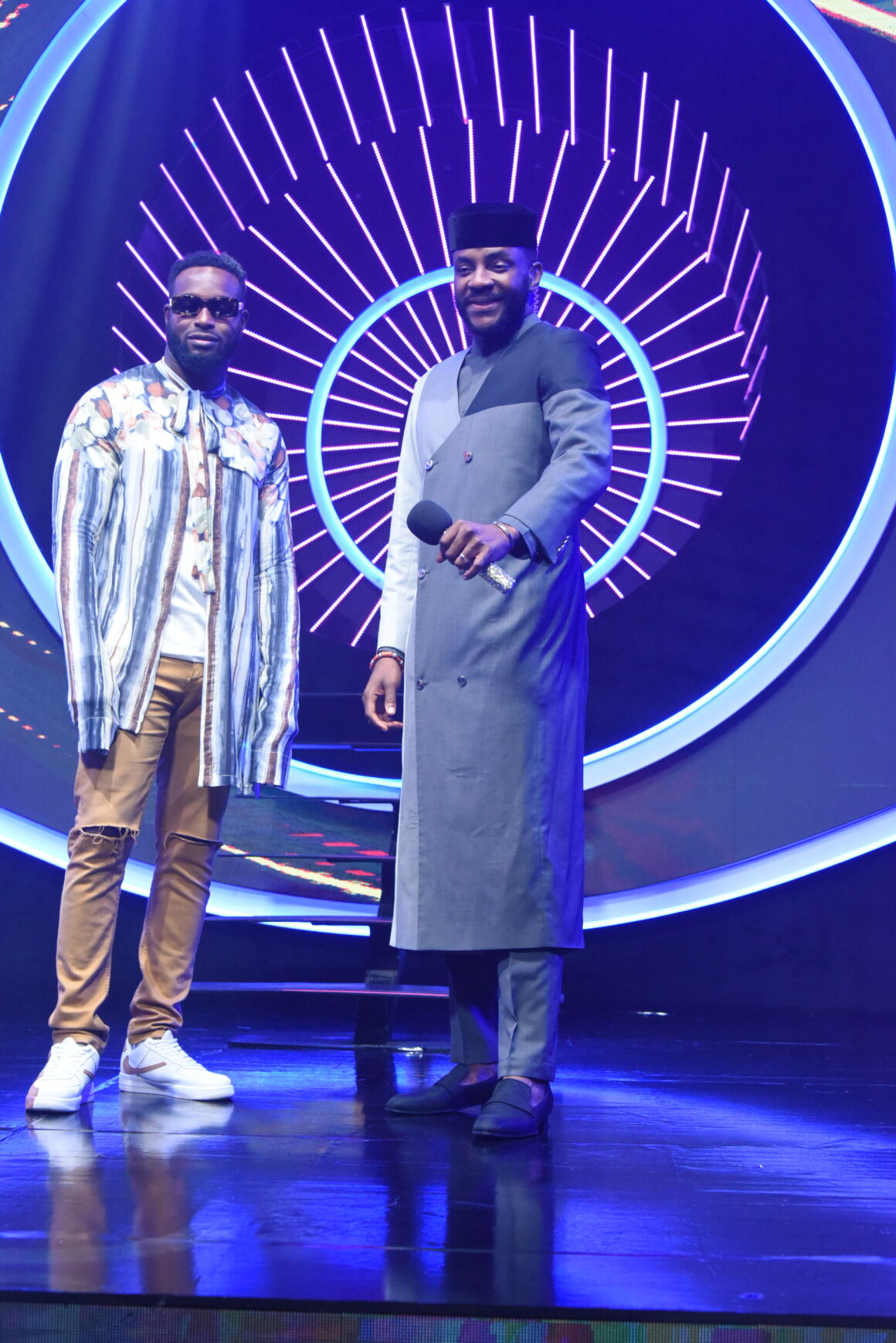 DJ NEPTUNE AND EBUKA AT The BBNaija Lockdown Eviction LIVE SHOW