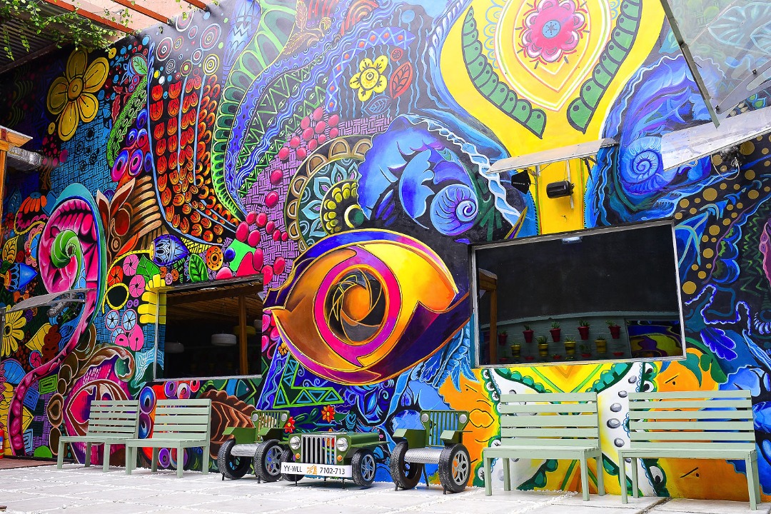 outdoor lounge at BBNaija Lockdown House