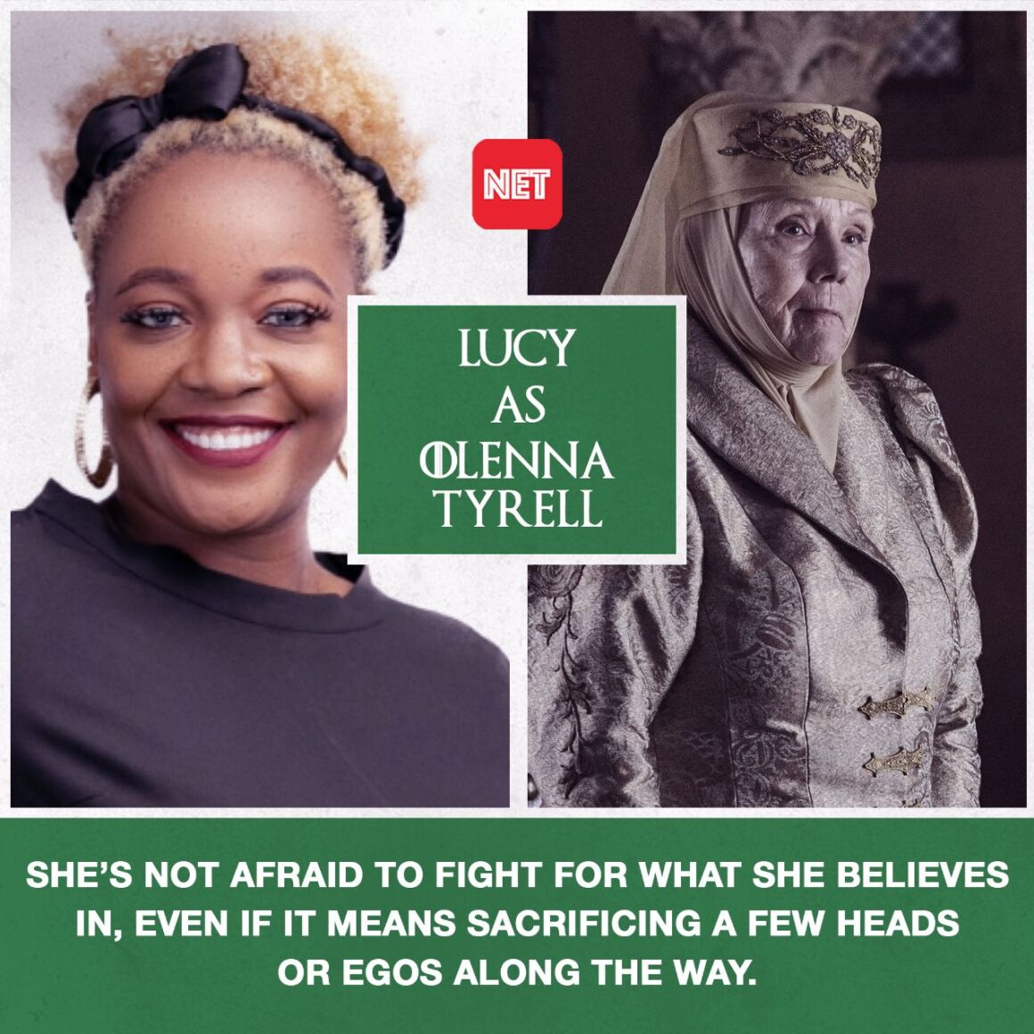 Lucy as Olenna Tyrell